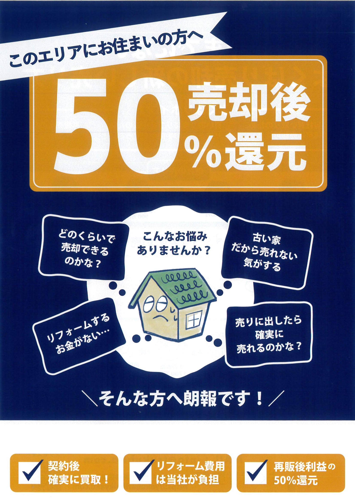 中古住宅・空き家売却専門の新しいサービスを開始いたしました。